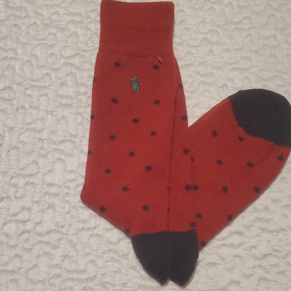 Polo Ralph Lauren Other - Polo by Ralph Lauren Red Socks with Black Dots, NWOT. , Cashmere Blend